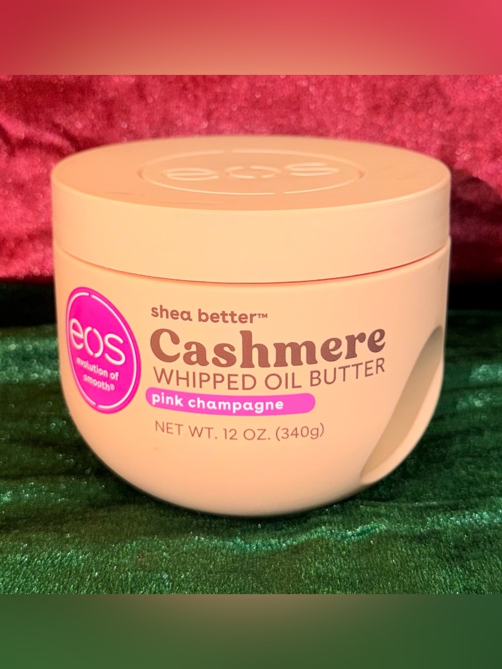 eos Cashmere Whipped Oil Butter - Pink Champagne (Cream-Pink Jar)